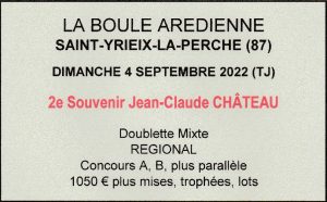 2ème souvenir Jean Claude Chateau (La boule Arédienne)
