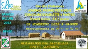 Journée promotion de la pétanque Lac de Saint Pardoux (4 juin)