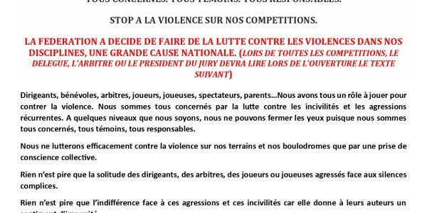 Stop à la violence !